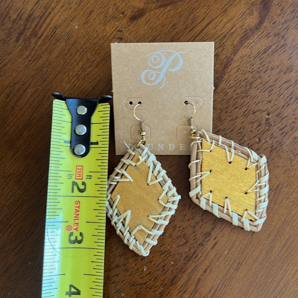 Wooden boho earrings